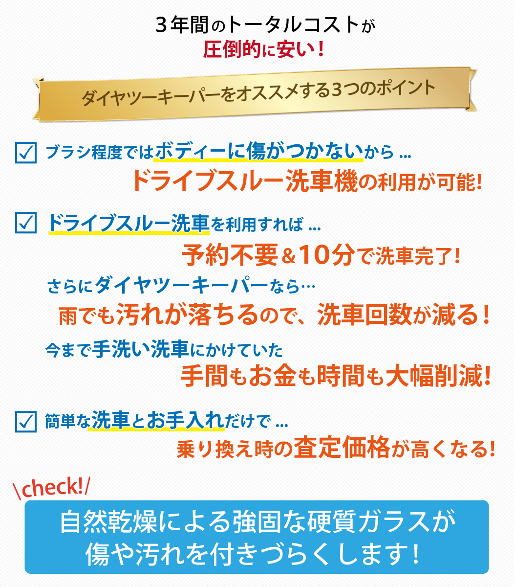 3年間のトータルコストが圧倒的に安い